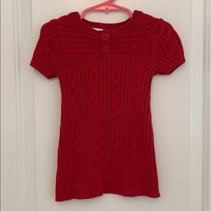 KOALA KIDS Baby Girl Red Knit Short Sleeve Dress Size 12M EUC